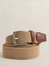 John Lewis GANT Braided Belt, Warm Khaki- Buy online at McGrocer