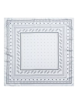 John Lewis Smith & Soul Paisley Square Scarf Off White/Black 70x70cm- Buy online at McGrocer