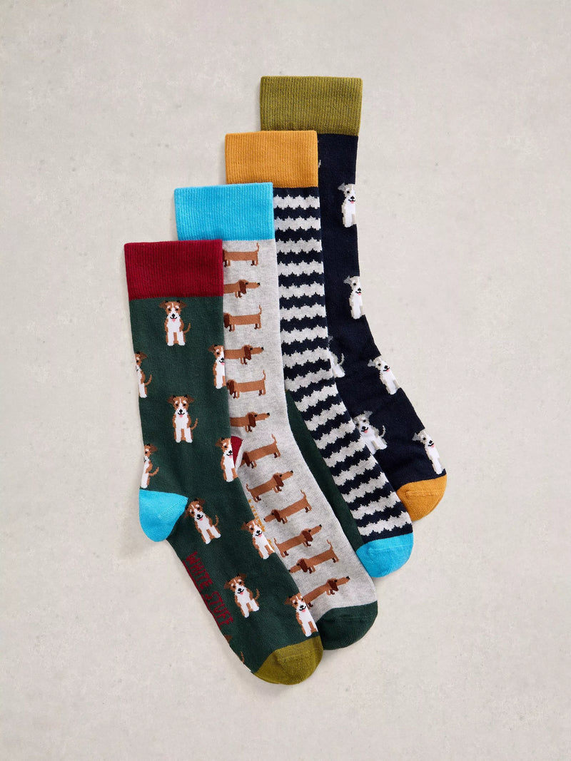 White Stuff dog socks pack of 4 - British product