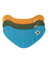 John Lewis Little Green Radicals Baby Cotton Bib Set, Multi, Pack of 3- Buy online at McGrocer