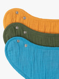 Little Green Radicals baby cotton bib set pack of 3 multi, UK version