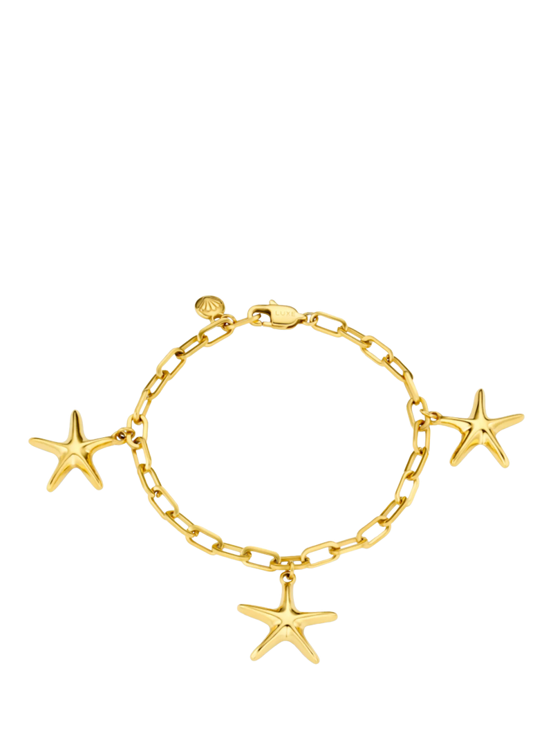 Orelia LUXE starfish charm bracelet pale gold - British product