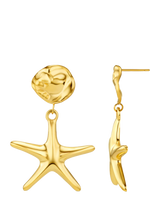John Lewis Orelia Waterproof LUXE Statement Starfish Earrings Gold- Buy online at McGrocer