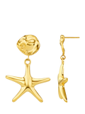 Orelia starfish drop earrings gold plated (British brand)