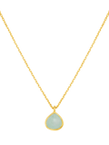 Orelia Amazonite pendant necklace 18ct gold plated - British product