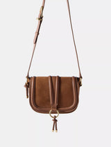 John Lewis Mint Velvet Pure Suede Saddle Bag, Tan Brown- Buy online at McGrocer