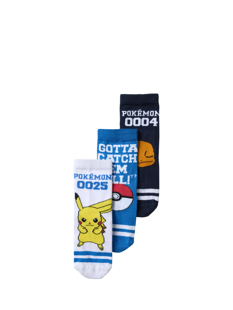 NAME IT Pokemon socks 3-pack navy white blue, UK version