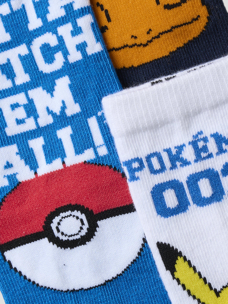 NAME IT Pokemon socks 3-pack navy white blue, UK version