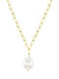 Orelia gold plated pearl pendant necklace (British brand)