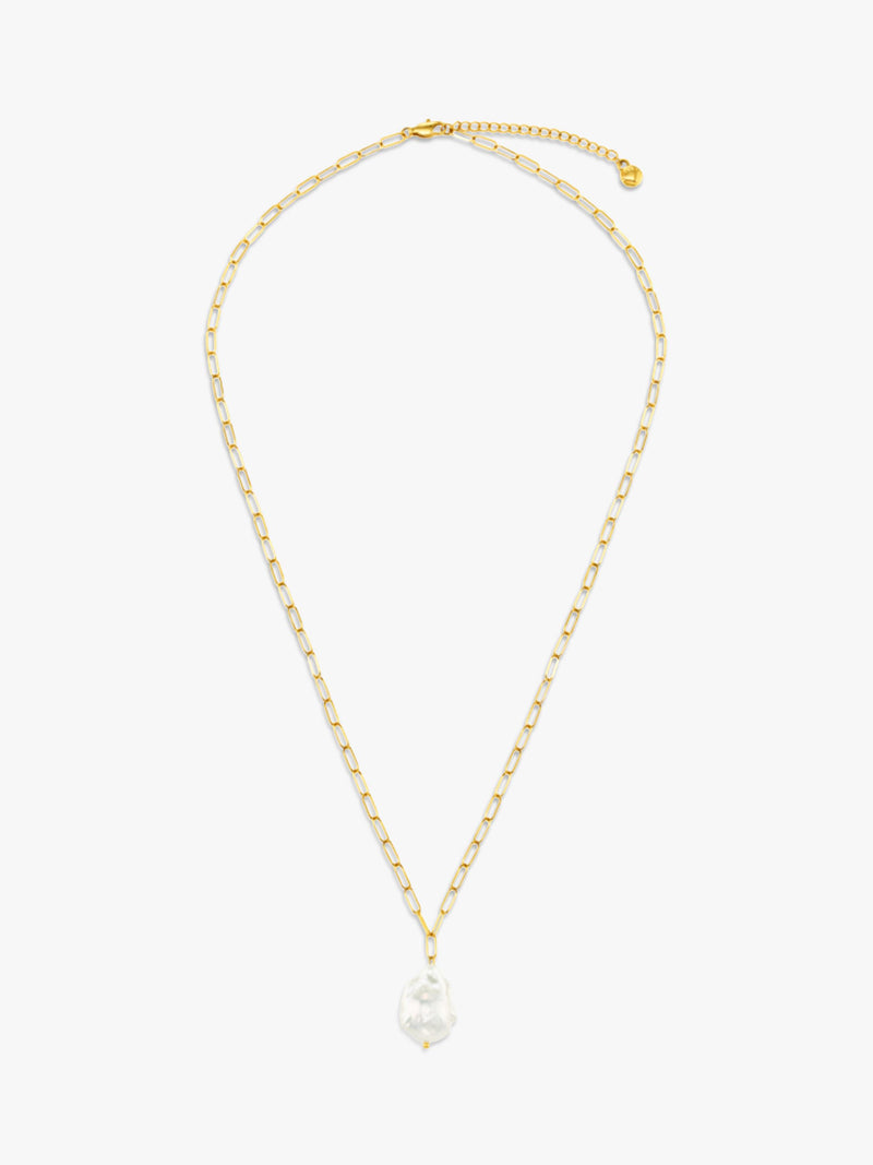 Orelia gold plated pearl pendant necklace (British brand)