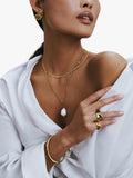 Orelia gold plated pearl pendant necklace (British brand)