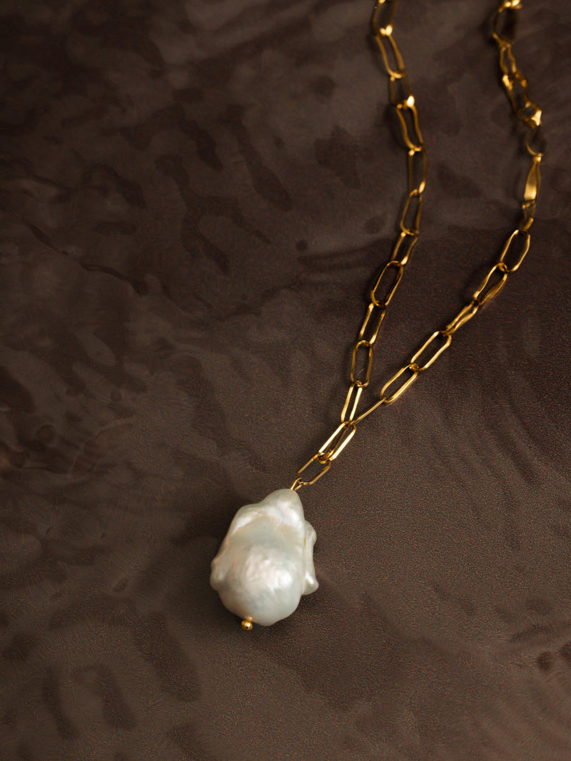 Orelia gold plated pearl pendant necklace (British brand)
