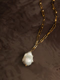 Orelia gold plated pearl pendant necklace (British brand)