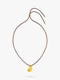 Orelia waterproof shell pendant necklace brown gold, imported from the UK