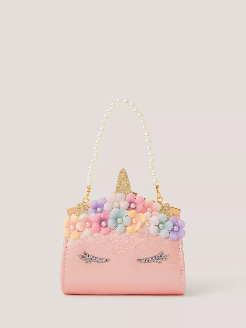 Monsoon Kids Flower Unicorn Clip Bag - British product