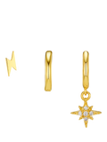 Orelia gold ear stacking set with crystal details, UK version
