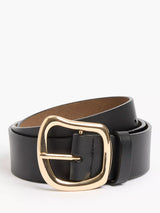 John Lewis French Connection Asymmetric Buckle Pure Leather Belt Black- Buy online at McGrocer