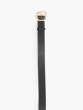 French Connection black leather belt with asymmetric buckle (British brand)