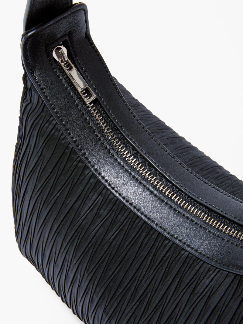 French Connection navy plisse crossbody bag, UK version