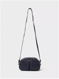 Crew Clothing Heritage Leather Camera Bag in navy (British brand)