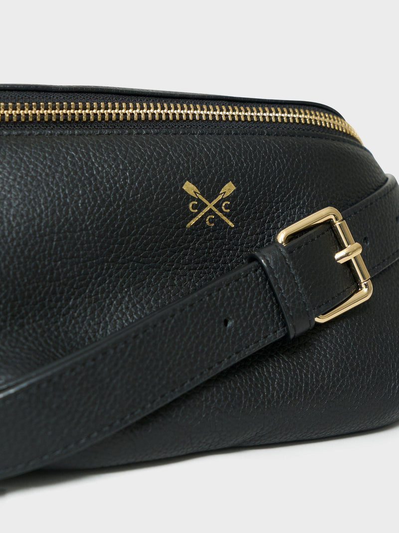 Crew Clothing leather belt bag black, UK version