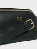 Crew Clothing leather belt bag black, UK version