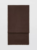 Mango Draped Frayed Trim Scarf, Chocolate, One Size