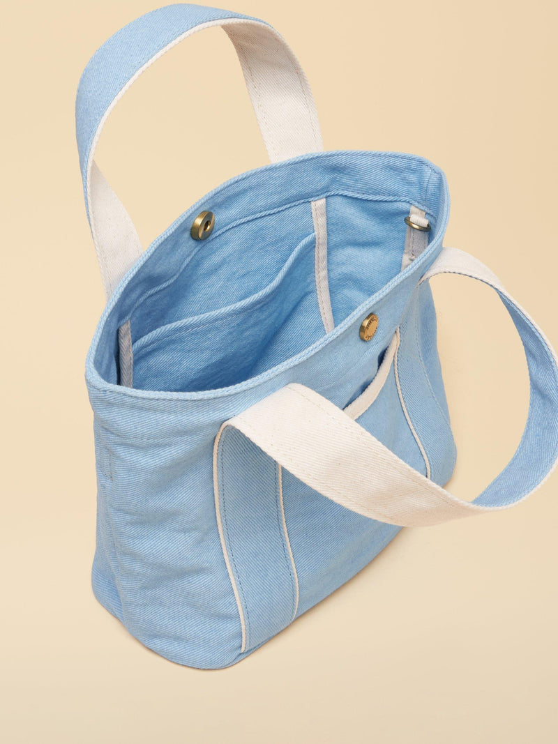 Joules canvas tote bag blue, imported from the UK