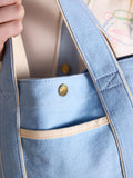 Joules canvas tote bag blue, imported from the UK