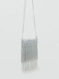 Mango beaded fringe cross body bag sky, imported from the UK