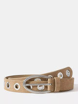John Lewis Mint Velvet Eyelets Pure Suede Belt, Natural- Buy online at McGrocer
