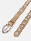 Mint Velvet natural suede belt with eyelet detailing - British product