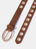 Mint Velvet eyelet suede belt brown tan (British brand)