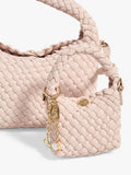 Dune London woven bag charm compact size, imported from the UK