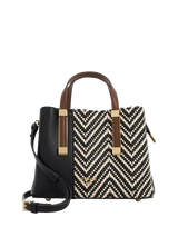 John Lewis Dune London Dinkydorry Textured Handbag, Black/White- Buy online at McGrocer