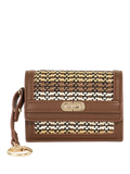 Dune London textured card holder brown, imported from the UK