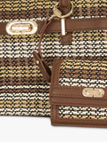 Dune London textured card holder brown, imported from the UK