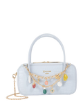 Dune London Song leather charm micro bag, imported from the UK
