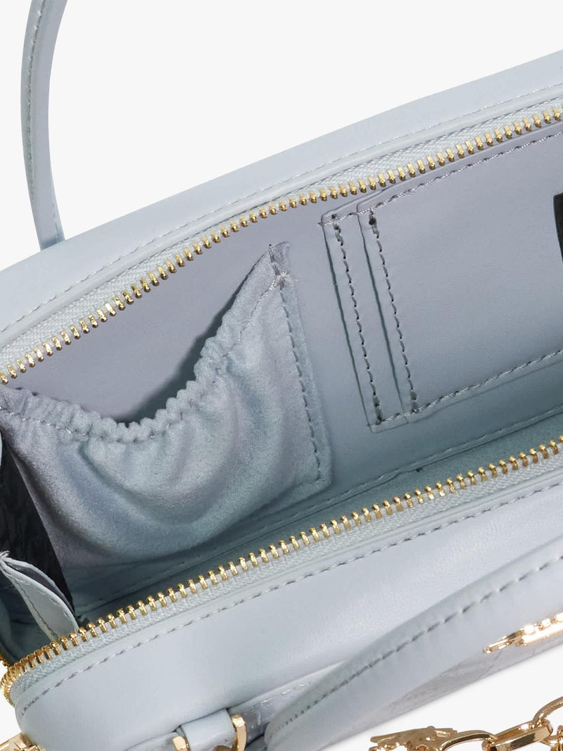 Dune London Song leather charm micro bag, imported from the UK