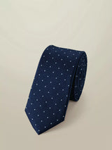 John Lewis Charles Tyrwhitt Spot Slim Silk Tie, Petrol Blue- Buy online at McGrocer