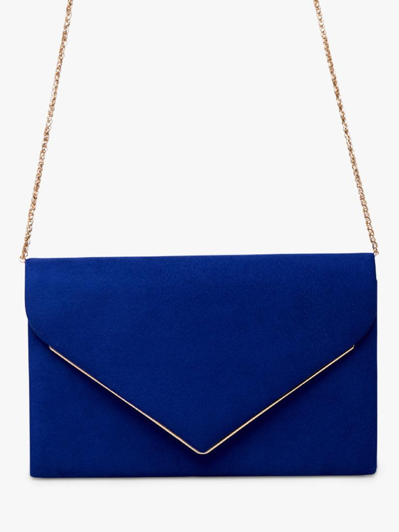 Paradox London Delyssa royal blue clutch bag (British brand)