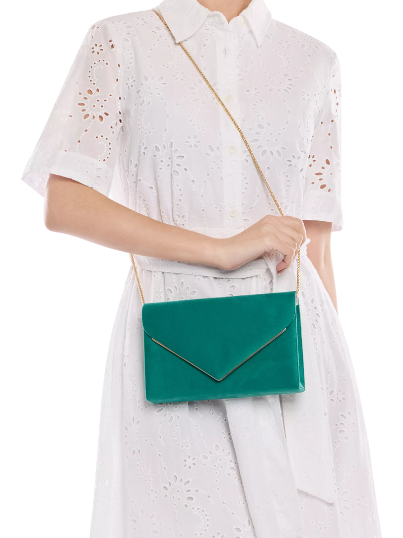 Paradox London Delyssa clutch bag emerald green, UK version