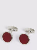 Moss Gemstone Round Cufflinks