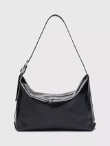 John Lewis Whistles Ring Detail Pure Leather Shoulder Bag, Black- Buy online at McGrocer