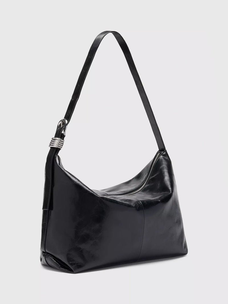 Whistles black leather shoulder bag - British product