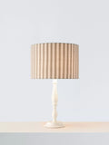 John Lewis herringbone stripe drum lampshade sandstone 25cm diameter (British brand)