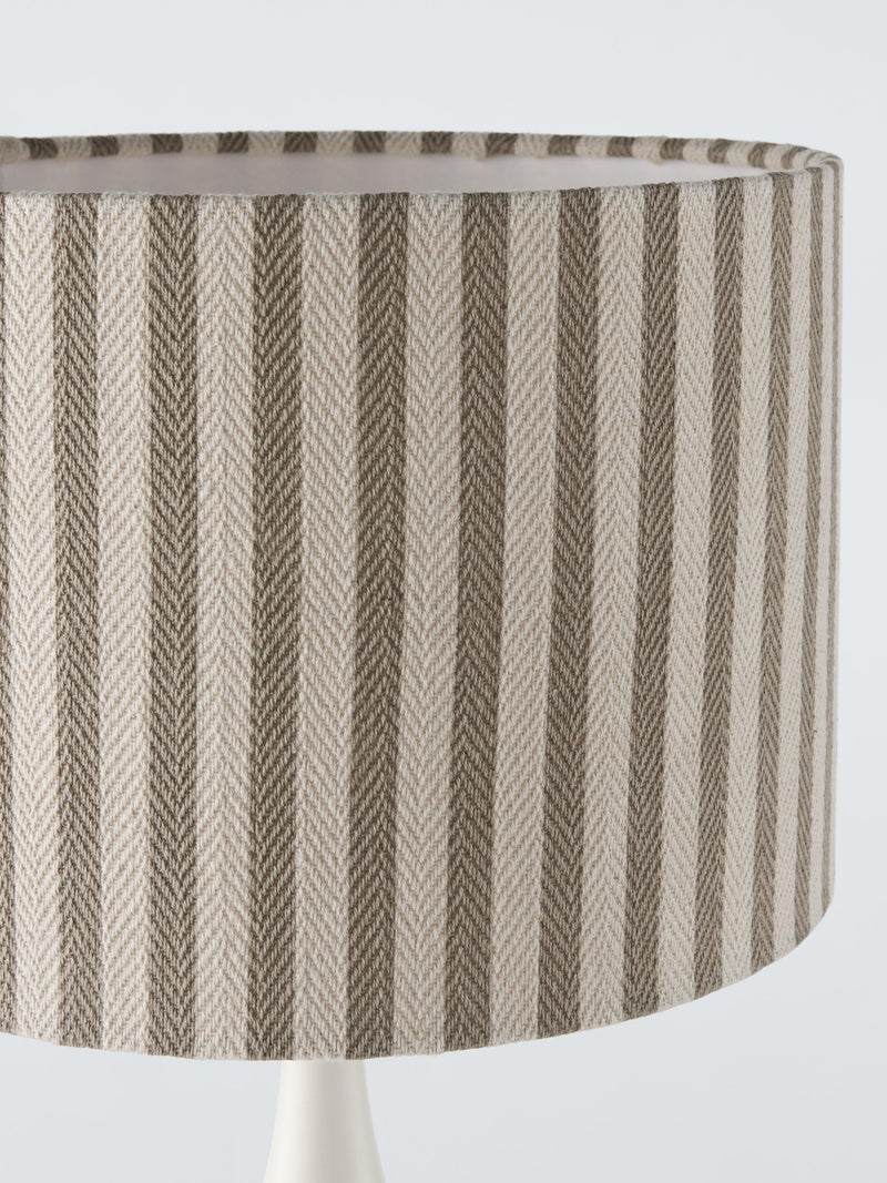 John Lewis herringbone stripe drum lampshade sandstone 25cm diameter (British brand)