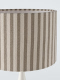 John Lewis herringbone stripe drum lampshade sandstone 25cm diameter (British brand)