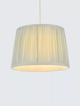 John Lewis John Lewis Lymington Pleated Silk Tapered Lampshade Cool Grey- Buy online at McGrocer
