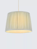John Lewis pleated silk tapered lampshade in cool grey - British product